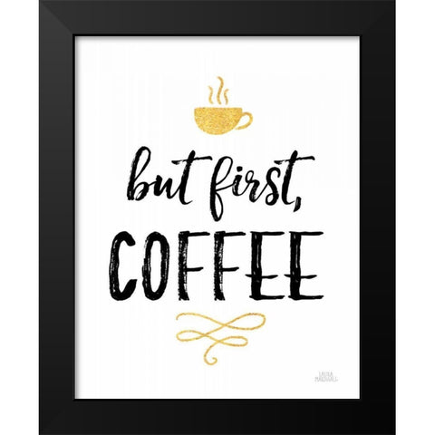 Morning Motivation I Black Modern Wood Framed Art Print by Marshall, Laura