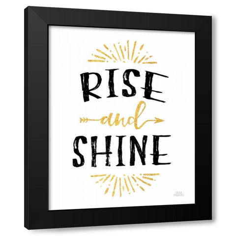 Morning Motivation II Black Modern Wood Framed Art Print by Marshall, Laura