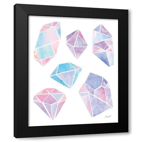 Shine I Black Modern Wood Framed Art Print with Double Matting by Prahl, Courtney