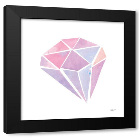 Shine V Black Modern Wood Framed Art Print by Prahl, Courtney
