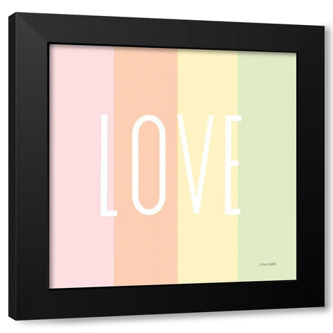 Love Rainbow Black Modern Wood Framed Art Print with Double Matting by Kelle, Ann