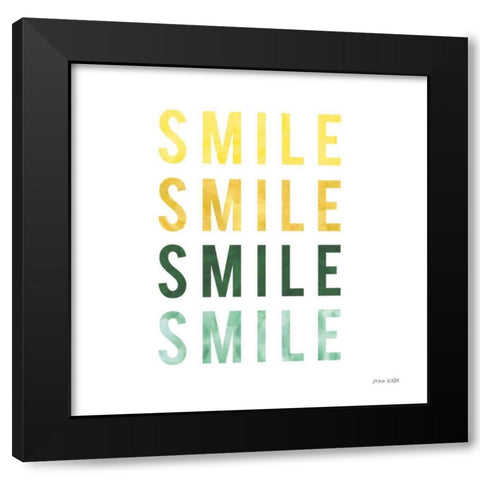 Smile Smile Black Modern Wood Framed Art Print by Kelle, Ann