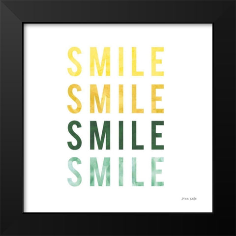 Smile Smile Black Modern Wood Framed Art Print by Kelle, Ann
