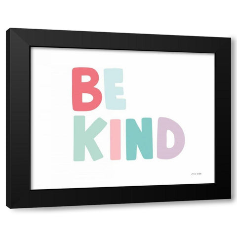 Be Kind Black Modern Wood Framed Art Print with Double Matting by Kelle, Ann