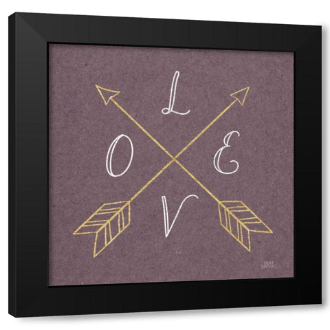 Lovestruck II Sq Black Modern Wood Framed Art Print by Marshall, Laura