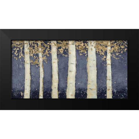 Magnificent Birch Grove Indigo Crop Black Modern Wood Framed Art Print by Wiens, James