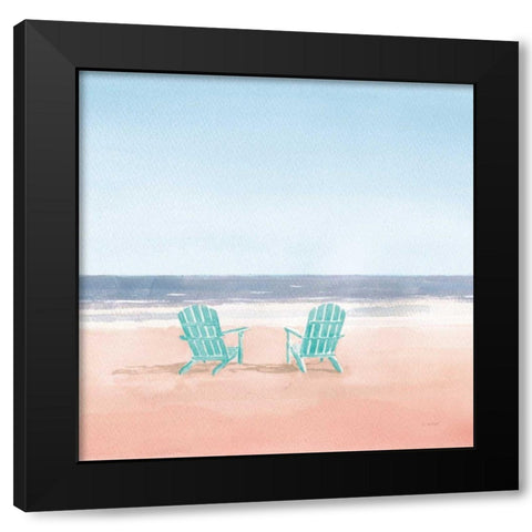 Salento Coast II Coral Cove Black Modern Wood Framed Art Print by Wiens, James