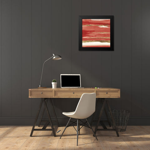 Gilded Red II Black Modern Wood Framed Art Print by Paschke, Chris