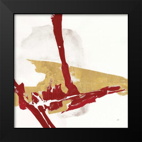 Red Gold IV Black Modern Wood Framed Art Print by Paschke, Chris