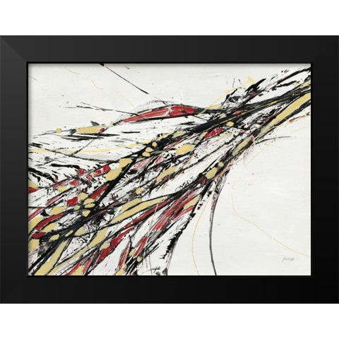 Gravity Red Black Modern Wood Framed Art Print by Griggs, Jan