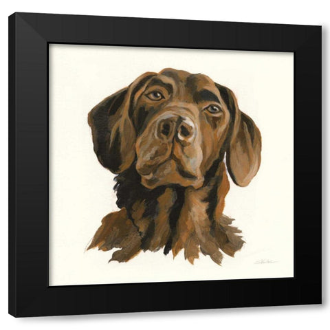 Oscar Black Modern Wood Framed Art Print by Vassileva, Silvia