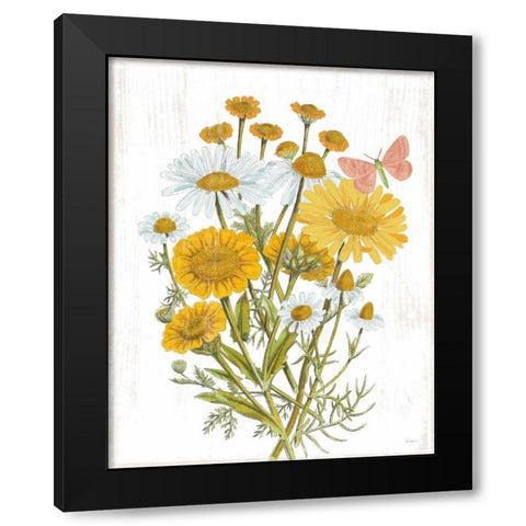 White Barn Flowers X Black Modern Wood Framed Art Print with Double Matting by Schlabach, Sue