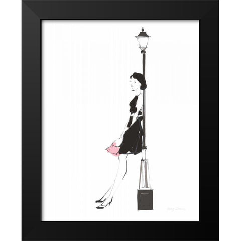 French Chic III Pink on White No Words Black Modern Wood Framed Art Print by Tillmon, Avery