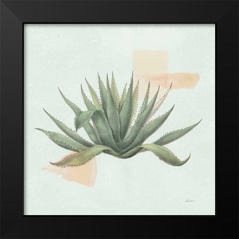 Desert Color Succulent I Mint Black Modern Wood Framed Art Print by Schlabach, Sue