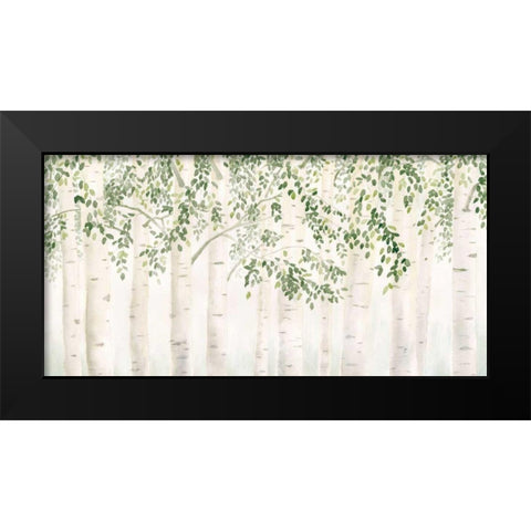 Fresh Forest Green Black Modern Wood Framed Art Print by Wiens, James