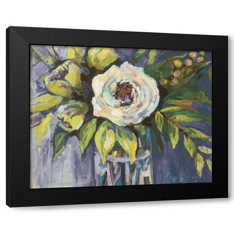 Navy Solo Black Modern Wood Framed Art Print with Double Matting by Vertentes, Jeanette