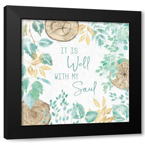 Natures Leaves IV Black Modern Wood Framed Art Print by Grove, Beth