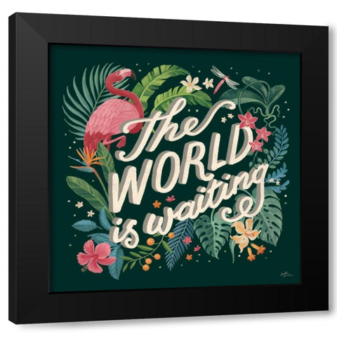 Jungle Love VIII Black Modern Wood Framed Art Print by Penner, Janelle