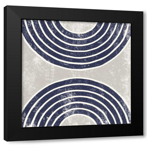 Over the Rainbow I Navy Gray Black Modern Wood Framed Art Print with Double Matting by Hershey, Moira