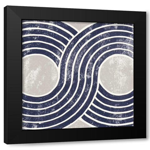 Over the Rainbow II Navy Gray Black Modern Wood Framed Art Print by Hershey, Moira