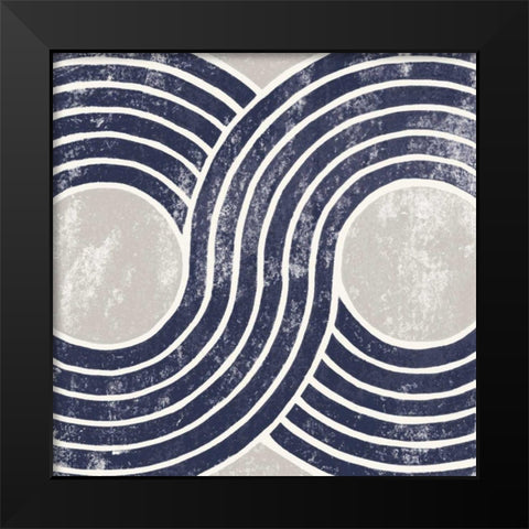 Over the Rainbow II Navy Gray Black Modern Wood Framed Art Print by Hershey, Moira