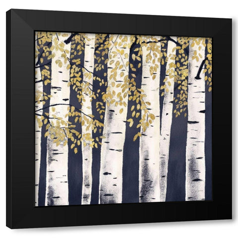 Fresh Forest Indigo III Black Modern Wood Framed Art Print with Double Matting by Wiens, James
