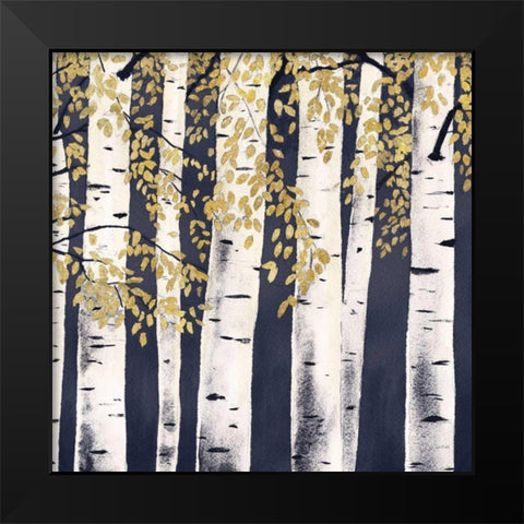 Fresh Forest Indigo III Black Modern Wood Framed Art Print by Wiens, James