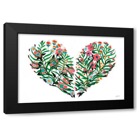 Hidden Heart Black Modern Wood Framed Art Print by Davis, Joan E.