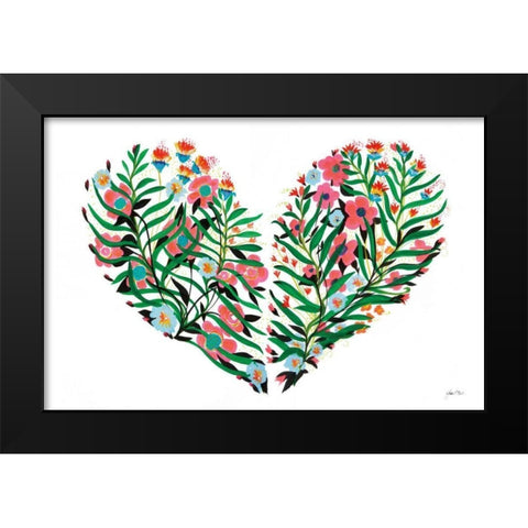 Hidden Heart Black Modern Wood Framed Art Print by Davis, Joan E.