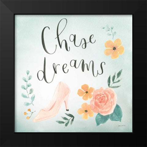 Chase Dreams I Green Black Modern Wood Framed Art Print by Jackson, Jenaya