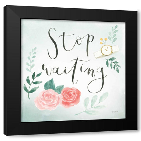 Chase Dreams II Green Black Modern Wood Framed Art Print with Double Matting by Jackson, Jenaya