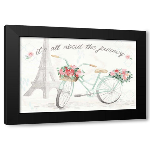 Boho Ride I Black Modern Wood Framed Art Print by June, Dina