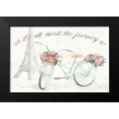 Boho Ride I Black Modern Wood Framed Art Print by June, Dina