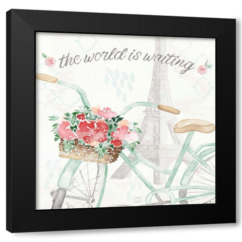 Boho Ride III Black Modern Wood Framed Art Print by June, Dina