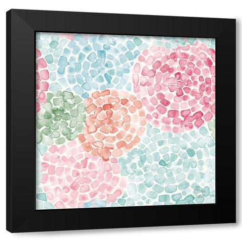 Boho Ride Pattern IVA Black Modern Wood Framed Art Print by June, Dina