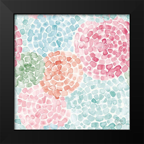 Boho Ride Pattern IVA Black Modern Wood Framed Art Print by June, Dina