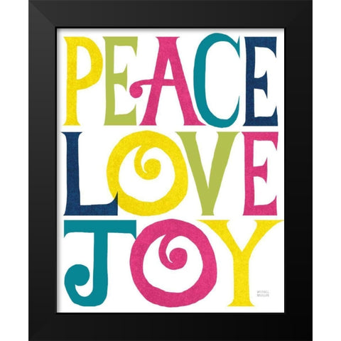 Holiday on Wheels X Bright Black Modern Wood Framed Art Print by Mullan, Michael