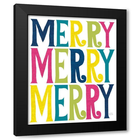 Holiday on Wheels XI Bright Black Modern Wood Framed Art Print with Double Matting by Mullan, Michael