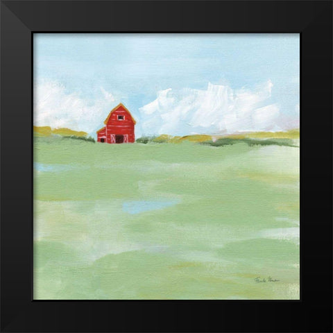 Country Feel Black Modern Wood Framed Art Print by Zaman, Farida