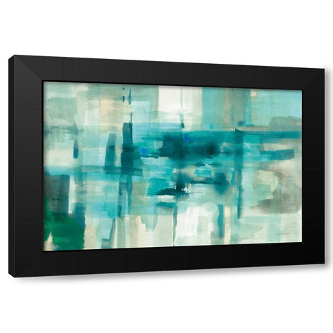 Liquid Structure Black Modern Wood Framed Art Print with Double Matting by Nai, Danhui