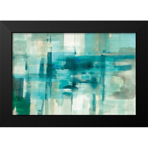 Liquid Structure Black Modern Wood Framed Art Print by Nai, Danhui