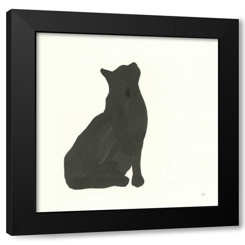 Black Cat III Black Modern Wood Framed Art Print by Paschke, Chris