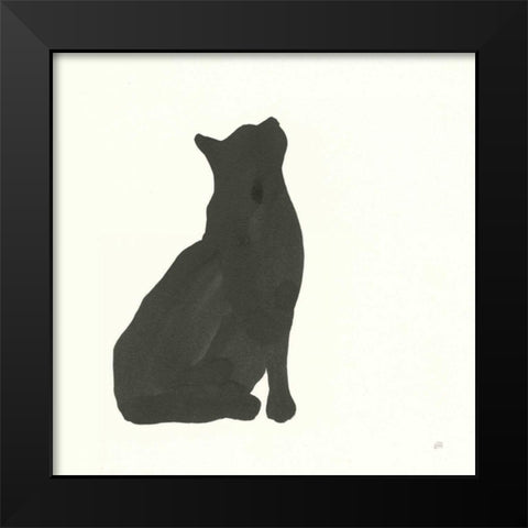 Black Cat III Black Modern Wood Framed Art Print by Paschke, Chris