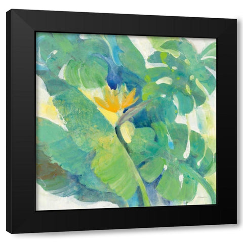 Tropical Paradise Black Modern Wood Framed Art Print by Hristova, Albena