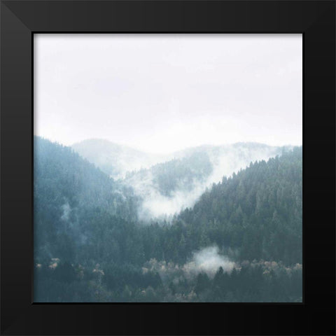 Landscape I Blue Black Modern Wood Framed Art Print by Marshall, Laura