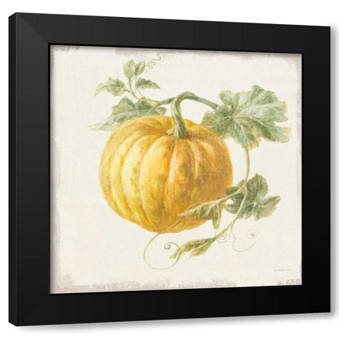 Floursack Autumn V v2 Black Modern Wood Framed Art Print with Double Matting by Nai, Danhui