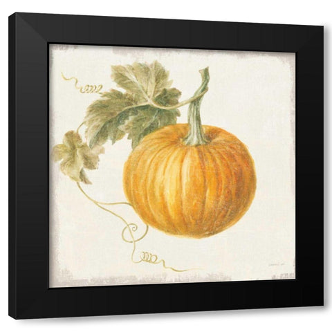 Floursack Autumn VI v2 Black Modern Wood Framed Art Print with Double Matting by Nai, Danhui