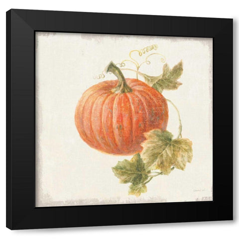 Floursack Autumn VIII v2 Black Modern Wood Framed Art Print by Nai, Danhui