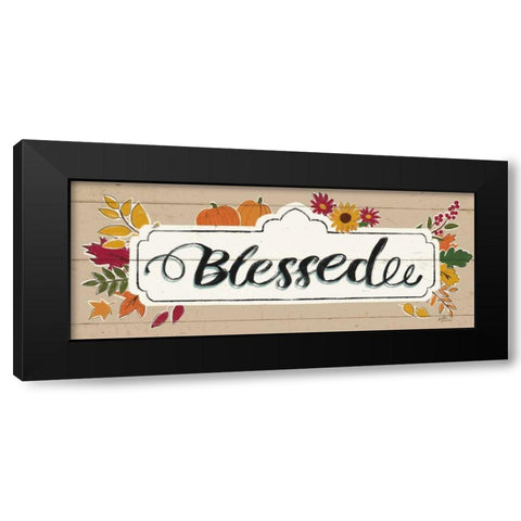 Thankful V Harvest Black Modern Wood Framed Art Print by Penner, Janelle