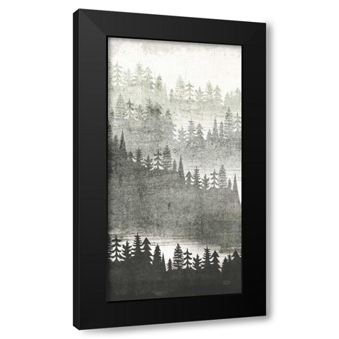 Mountainscape Silver Panel I Black Modern Wood Framed Art Print by Mullan, Michael